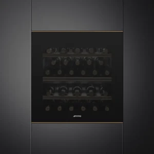 Garrafeira de Encastre Smeg Dolce Stil Novo - 60cm Altura - Vidro Preto - CVI629NR3