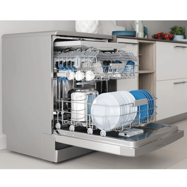 Máquina de Lavar Loiça Indesit DFO 3T133 A F X - Livre Instalação - 60cm - Inox - Classe D - Image 2