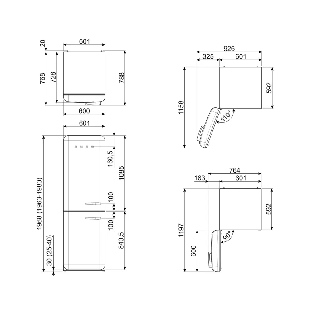 Frigorífico Smeg Anos 50 - Vermelho - NoFrost Total - FAB32LRD5 - Image 10