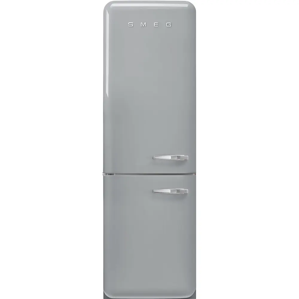 Frigorífico Combinado Smeg Anni 50 - NoFrost - Cinza (Silver) - Dobradiça à Esquerda - FAB32LSV6