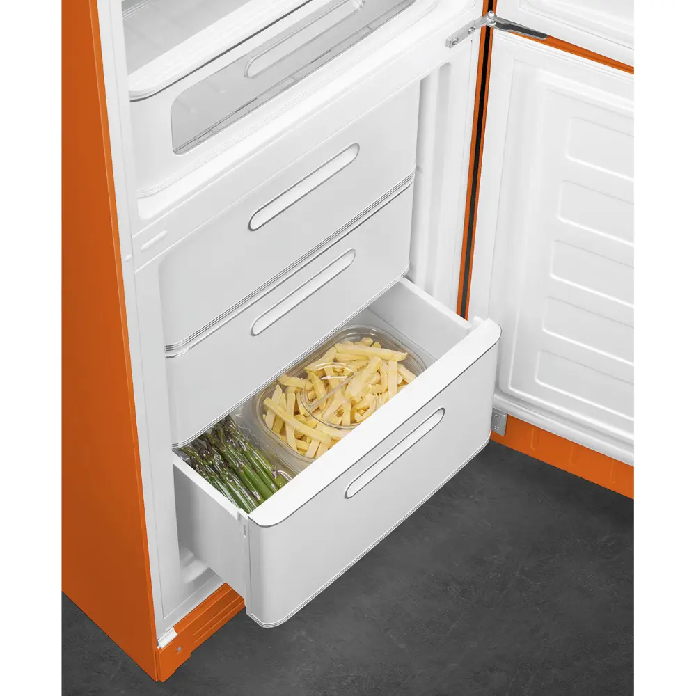 Frigorífico Combinado Smeg Anni 50 - NoFrost - Laranja - Dobradiça à Direita - FAB32ROR6 - Image 6