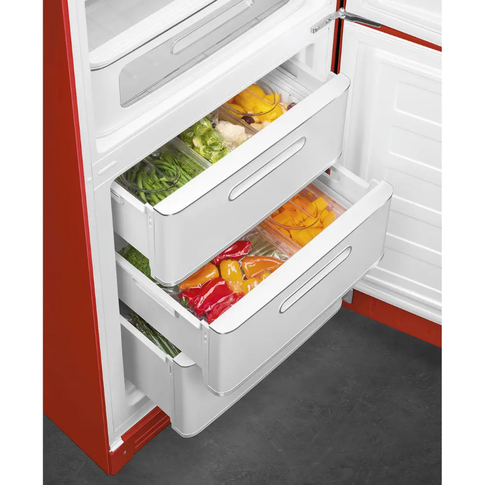 Frigorífico Combinado Smeg Anni 50 - NoFrost - Vermelho - Dobradiça à Direita - FAB32RRD6 - Image 8