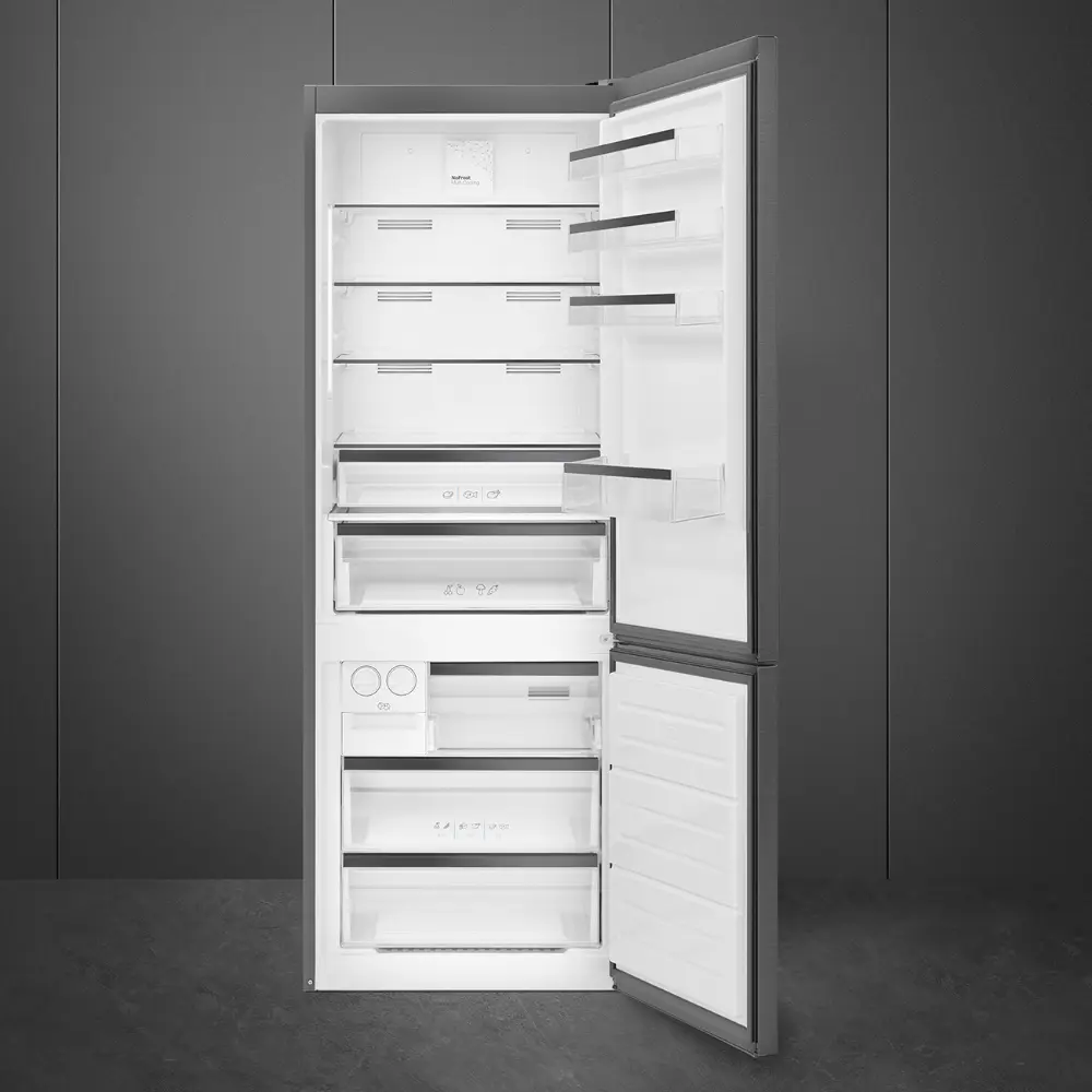 Frigorífico Combinado Smeg XXL - 70cm Largura - Dark Inox (Preto) - NoFrost - FC48KDND - Image 2