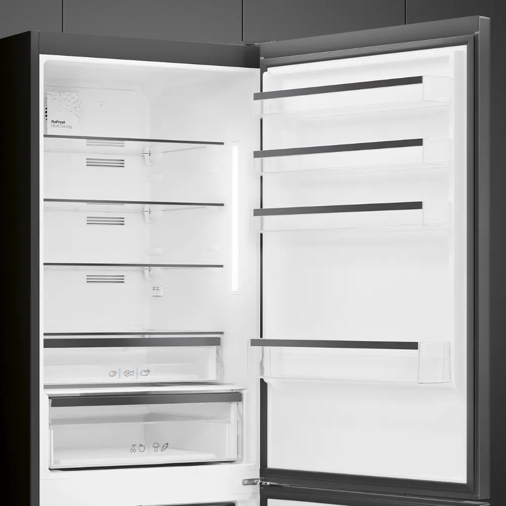 Frigorífico Combinado Smeg XXL - 70cm Largura - Dark Inox (Preto) - NoFrost - FC48KDND - Image 5