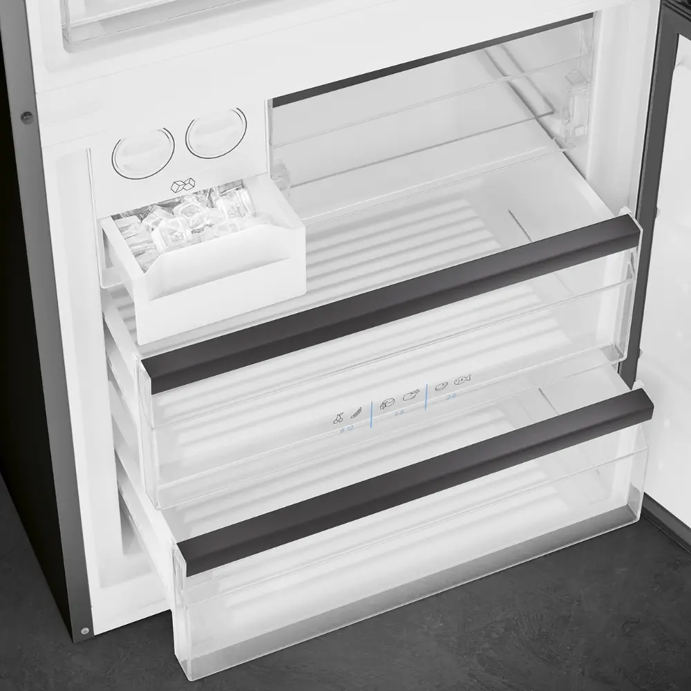 Frigorífico Combinado Smeg XXL - 70cm Largura - Dark Inox (Preto) - NoFrost - FC48KDND - Image 6