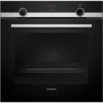 Forno Multifunções Siemens iQ300 - 71L - Vidro Preto e Calhas Telescópicas - HB514AER4