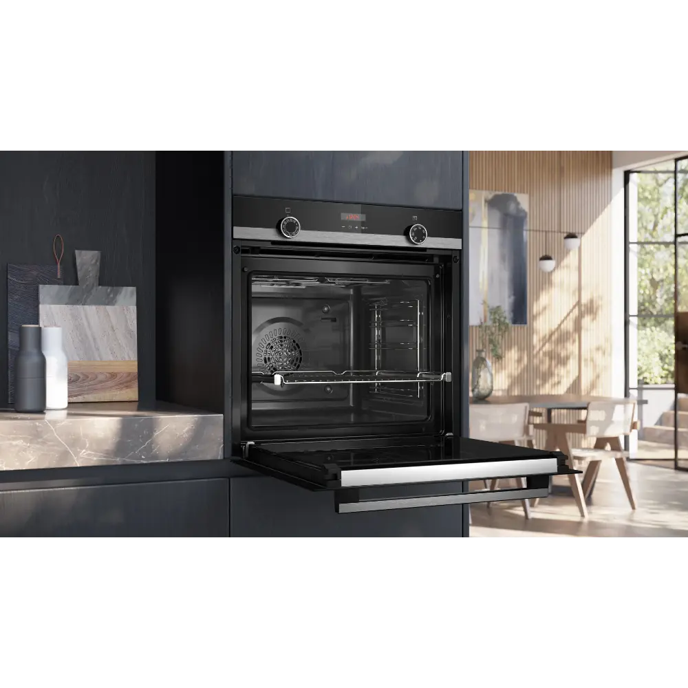 Forno Multifunções Siemens iQ300 - 71L - Pirolítico e Relógio Eletrónico - HB574AER4 - Image 5