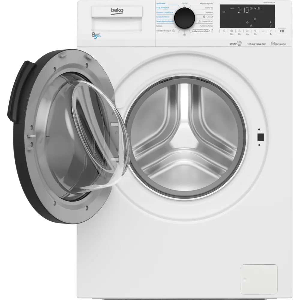 Máquina de Lavar e Secar Roupa Beko - 8|5kg - 1400rpm - SteamCure ProSmart Inverter - HTV 8716 DSW BTR - Image 2