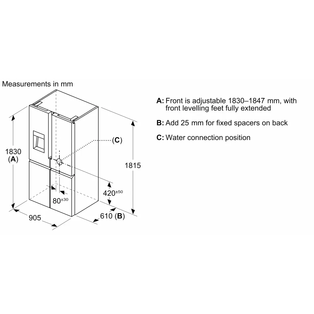 Multi Door American Style Siemens iQ700 - 574L - BlackInox com Home Connect - KF96DPXEA - Image 12