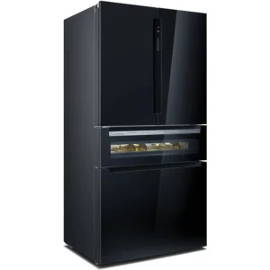 Frigorífico Multiporta Siemens - Design em Vidro Preto - Beverage Center - KF96RSBEA