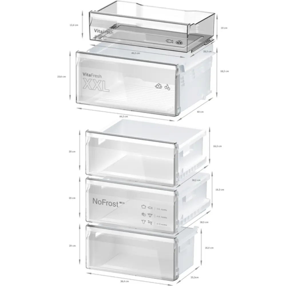 Frigorífico Combinado Bosch - 186cm - VitaFresh - NoFrost Inox - KGN362ICF - Image 11