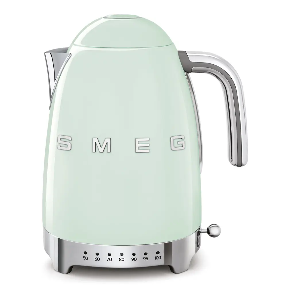 Chaleira Temperatura Variável Smeg KLF04PGEU - 1,7 Lts, Anni 50, Verde água