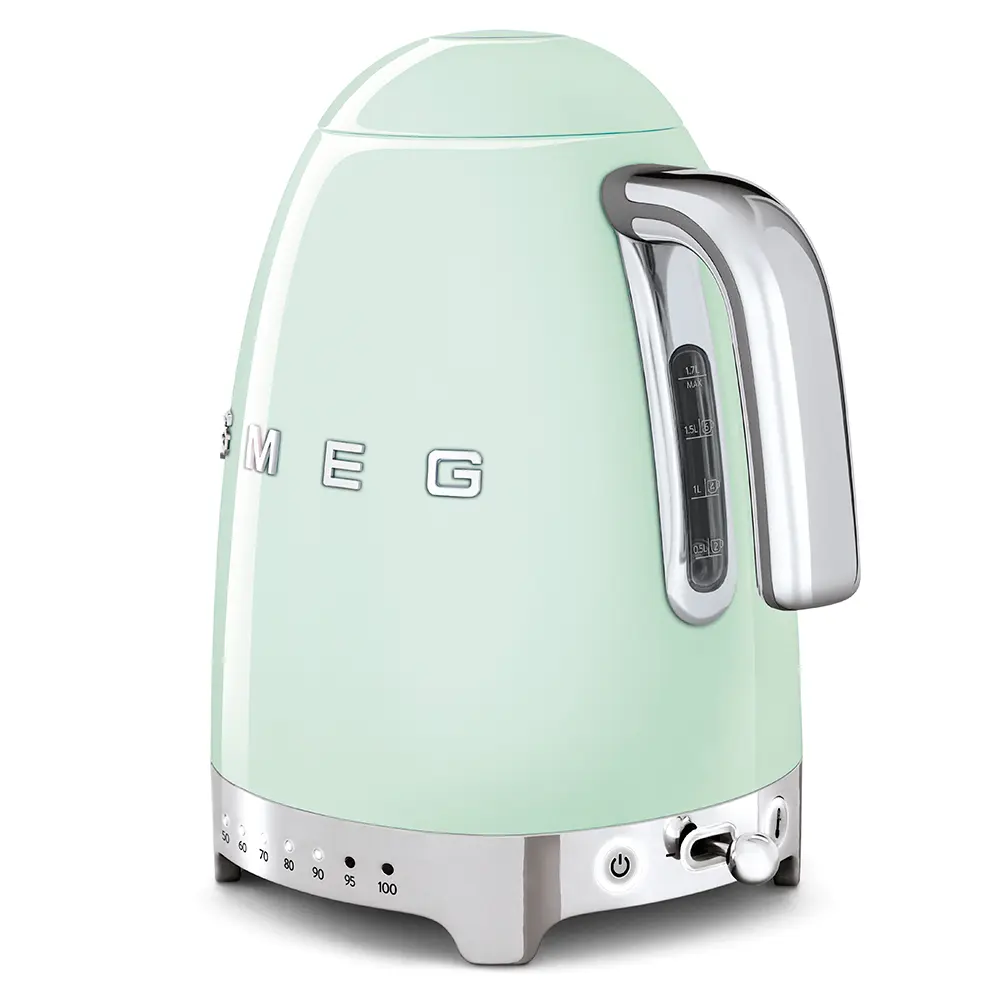 Chaleira Temperatura Variável Smeg KLF04PGEU - 1,7 Lts, Anni 50, Verde água - Image 2