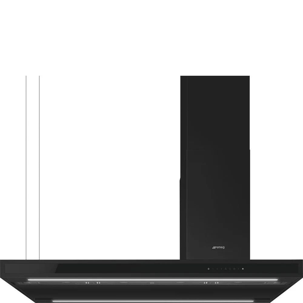 Chaminé Ilha Smeg KLTI12L4MB - Preto mate, 120cm, A