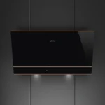 Chaminé Parede Smeg KV694R - DSN, Preto, 90cm, A+