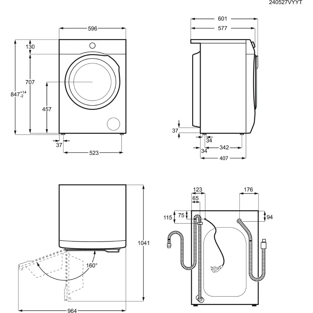 Máquina de Lavar Roupa AEG - 8kg - 1400rpm - Série 6000 ProSense - LFR6184N2B - Image 9