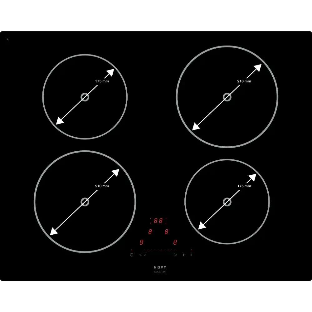 Placa de Indução Novy Conforto 1753 Preto - Image 3