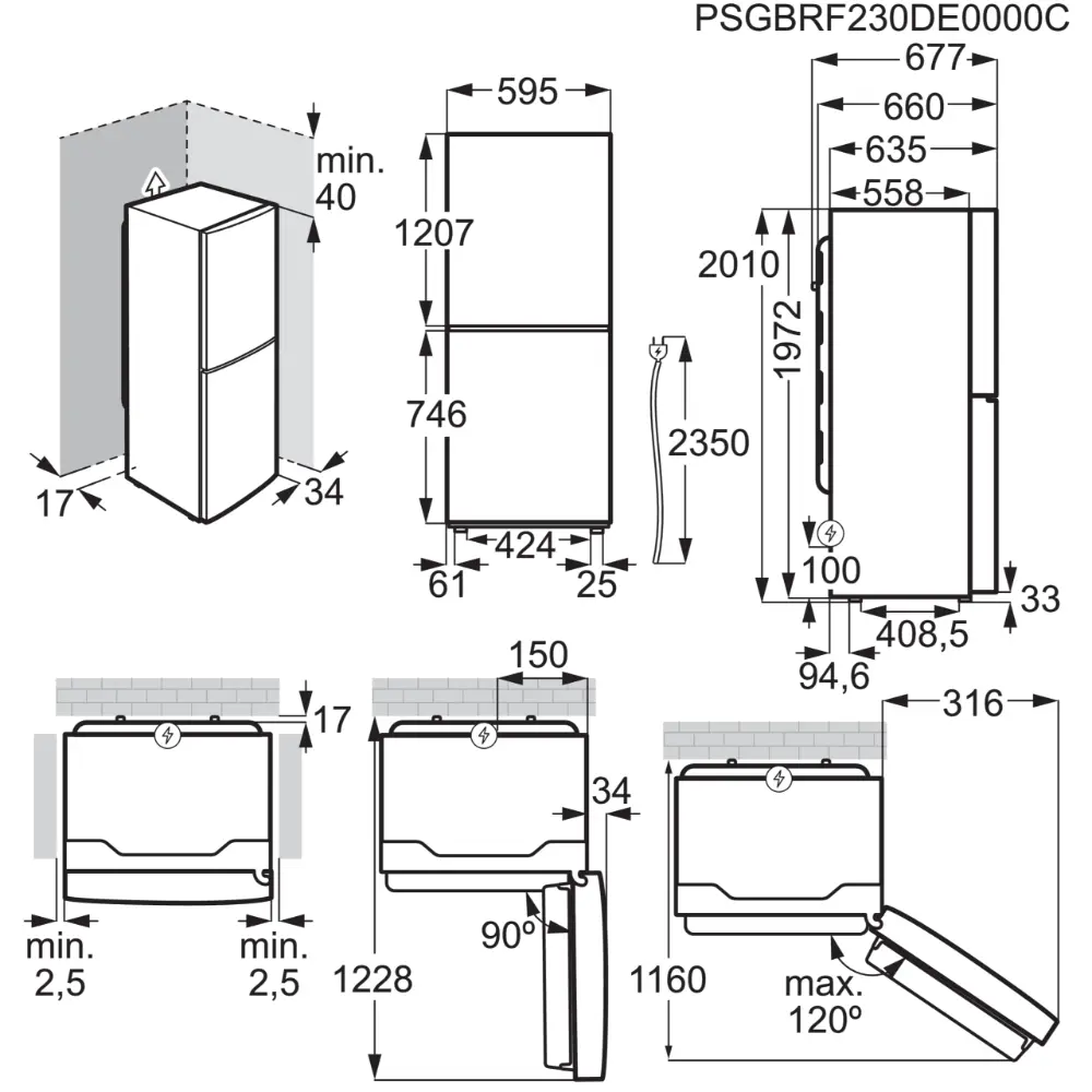 Frigorífico Combinado AEG - 201cm - Cooling 360° - Série 8000 Preto - ORC8M361EE - Image 8