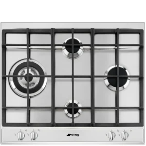 Placa a Gás Smeg Selezione - 60cm - 4 Queimadores - Inox - P261XGH