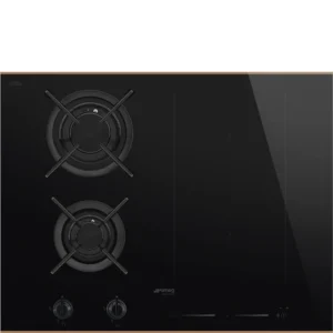 Placa Mista Smeg DNS (Indução e Gás) - 65cm - Vidro Preto - PM6643R