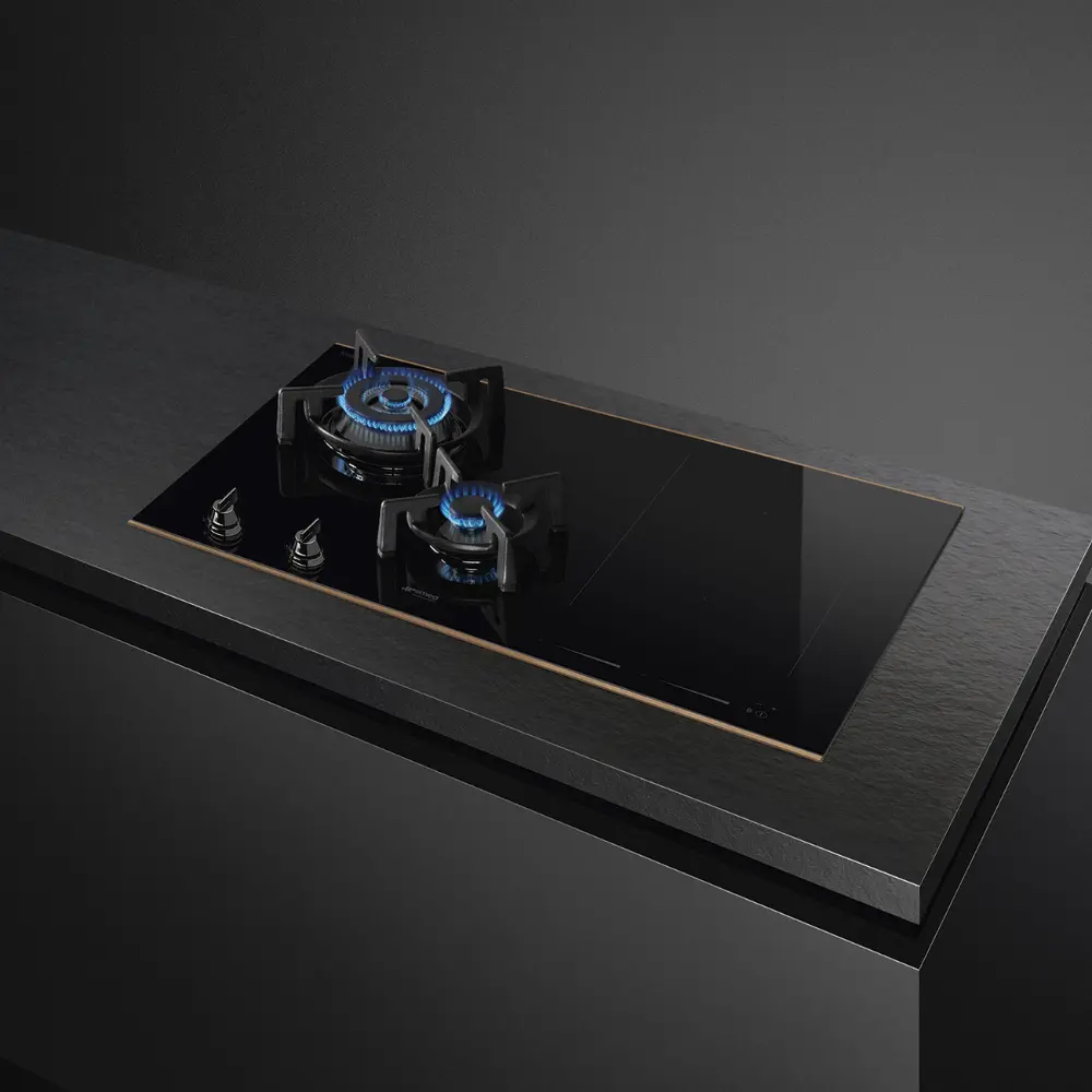 Placa Mista Smeg DNS (Indução e Gás) - 75cm - Vidro Preto - PM6743R - Image 2