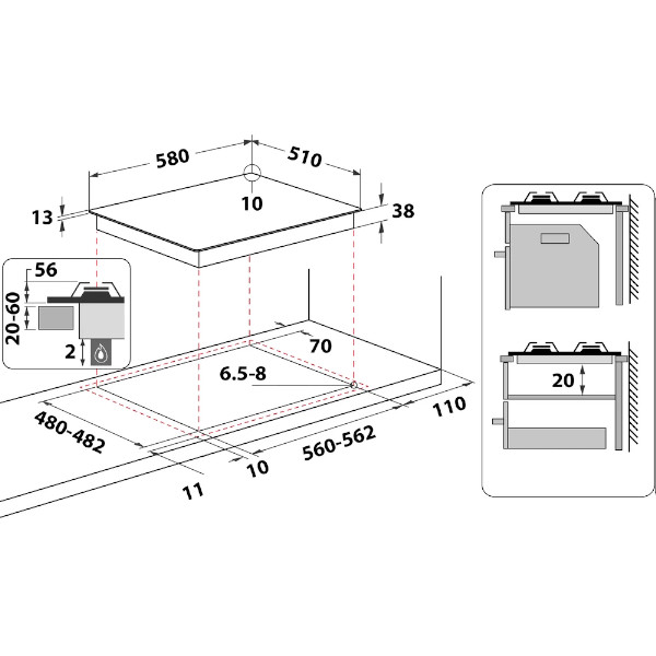Placa a Gás Hotpoint PPH 60G DF/IX - 60 cm, Gás, Inox - Image 2