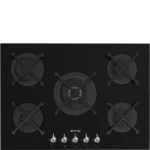 Placa a Gás Smeg Classica - 72cm - 5 Queimadores - Vidro Preto - PV375N
