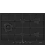 Placa a Gás Smeg Classica - 72cm - 5 Queimadores - Preto Mate - PX375LMB