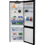 Frigorífico Combinado Beko XXL - 70cm Largura - Vidro Preto - RCNE560E60ZGBHN