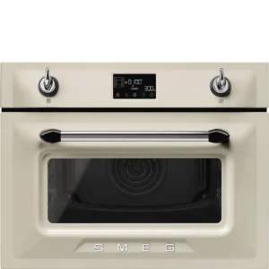 Forno com Microondas Smeg SO4902M1P - Victoria, Creme, 60x45cm