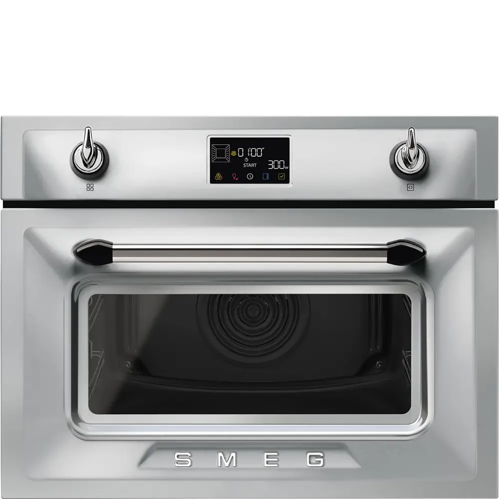 Forno com Microondas Smeg SO4902M1X - Victoria, Inox, 60x45cm