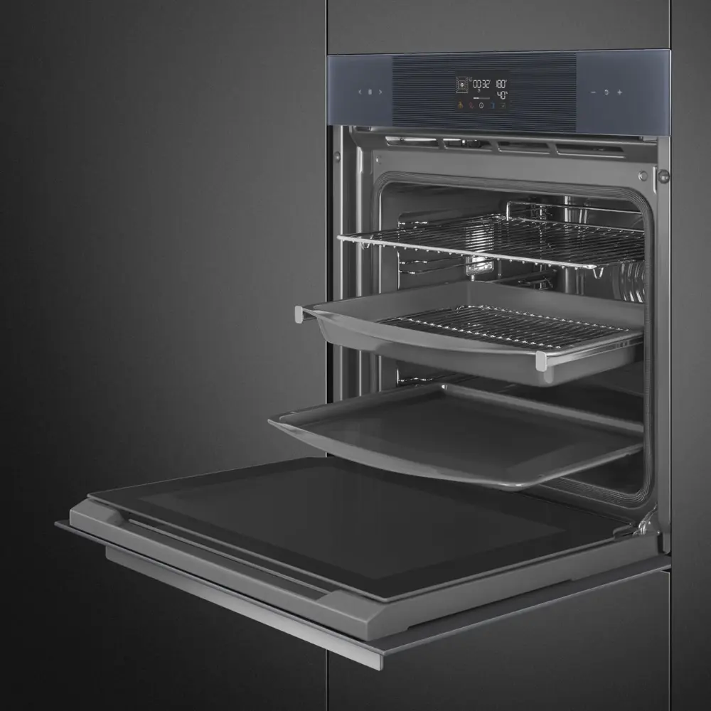 Forno Piro Steam Smeg SOP6102S2PG - Linea, Neptune Grey, 60x60cm, A+ - Image 4