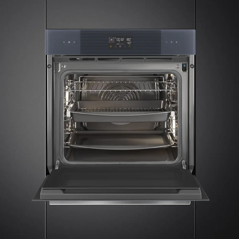 Forno Piro Steam Smeg SOP6102S2PG - Linea, Neptune Grey, 60x60cm, A+ - Image 3