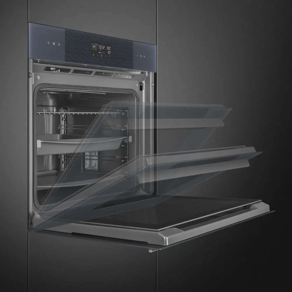 Forno Piro Steam Smeg SOP6102S2PG - Linea, Neptune Grey, 60x60cm, A+ - Image 10