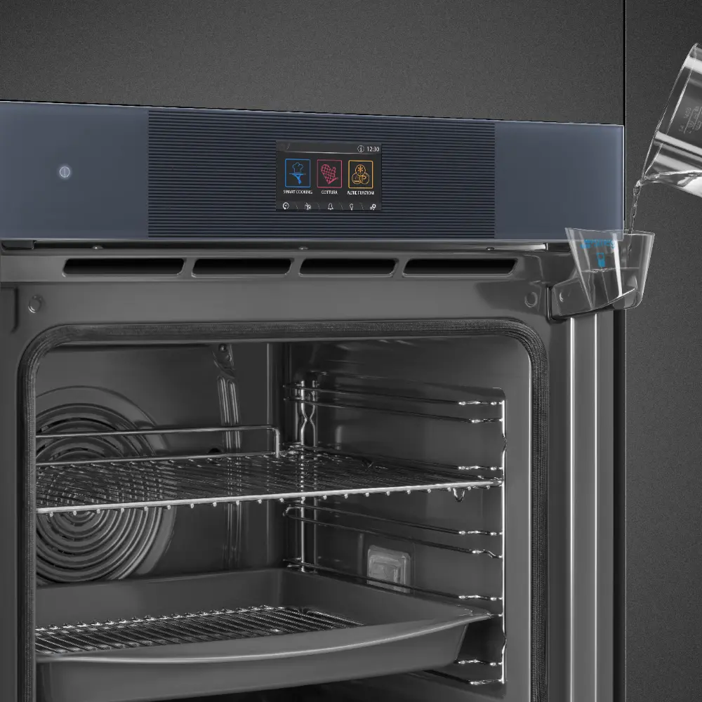 Forno Piro Steam Smeg SOP6104S2PG - Linea, Neptune Grey, 60x60cm, A+ - Image 5