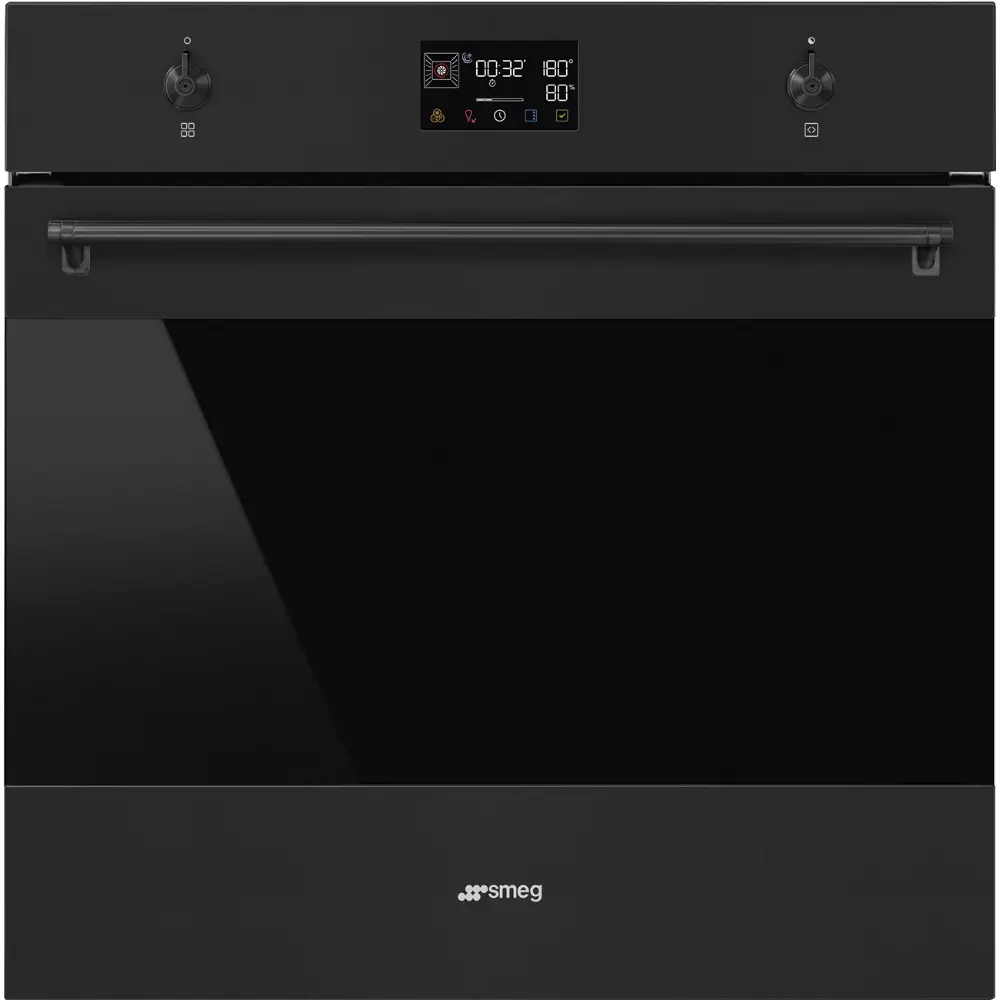 Forno Piro Steam Smeg SOP6302S2PN - Classica, Preto mate, 60x60cm, A
