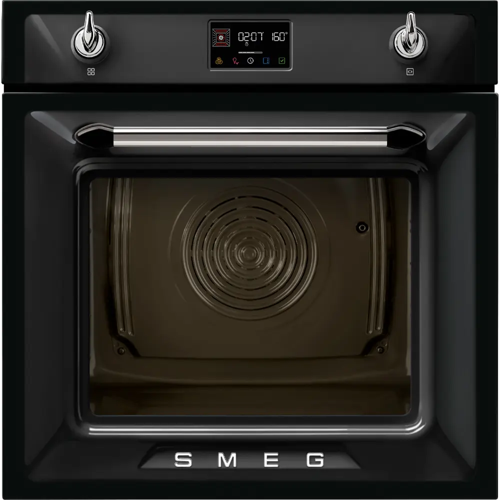 Forno Piro Steam Smeg SOP6902S2PN - Victoria, Preto, 60x60cm, A+