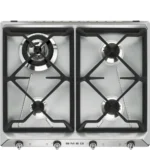 Placa a Gás Smeg Victoria - 60cm - 4 Queimadores - Inox - SR964XGH