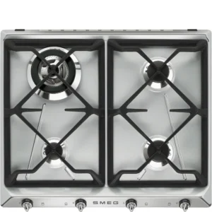 Placa a Gás Smeg Victoria - 60cm - 4 Queimadores - Inox - SR964XGH