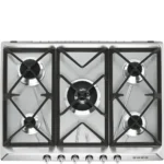 Placa a Gás Smeg Victoria - 70cm - 5 Queimadores - Inox - SR975XGH