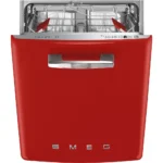 Máquina de Lavar Loiça Smeg STFABRD3 - Anni 50 - Encastre Total - Vermelha - Classe B