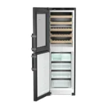 Combinado Garrafeira + Congelador Liebherr - Peak NoFrost - BlackSteel (Aço Preto) - SWNbsd 529i