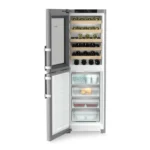 Combinado Garrafeira + Congelador Liebherr - Peak NoFrost - SteelFinish (Inox) - SWNstd 529i