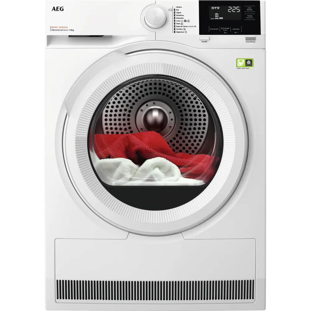 Máquina de Secar Roupa AEG - 8kg - Bomba de Calor - Série 8000 AbsoluteCare - TR818A2PB