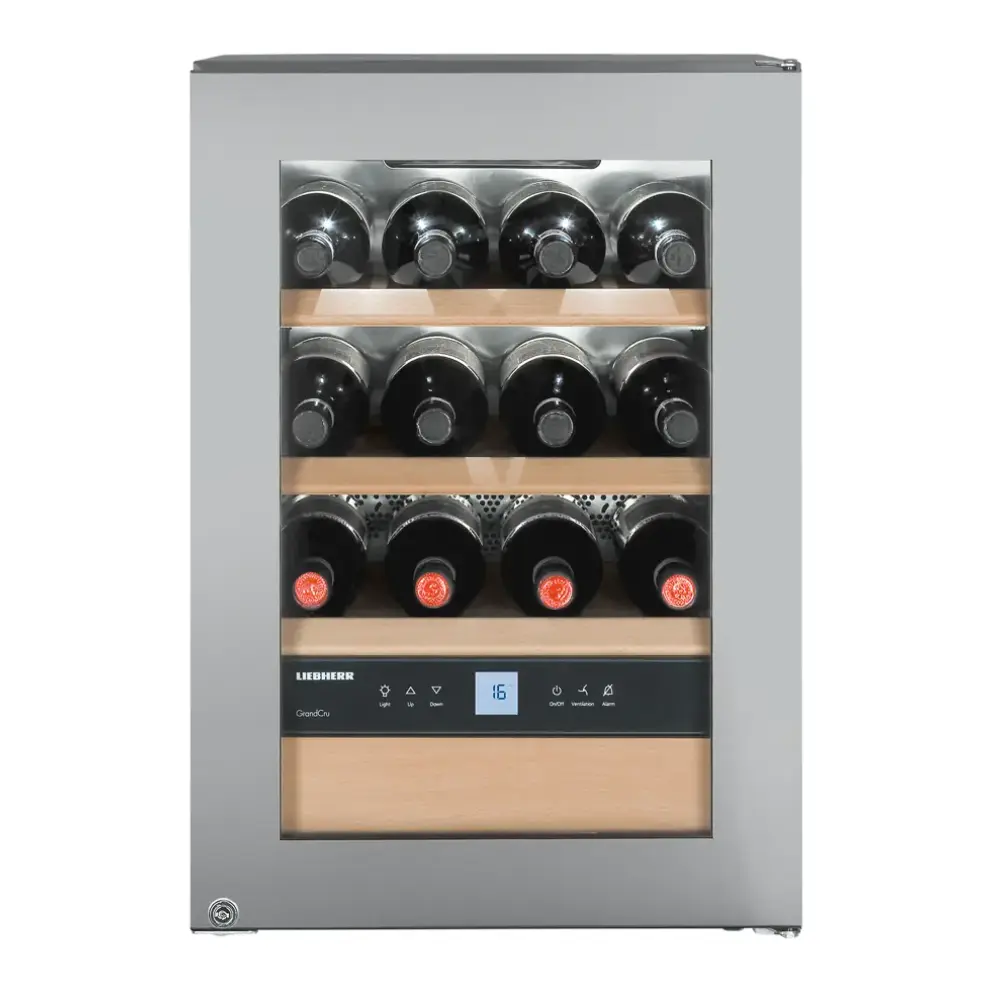 Garrafeira Compacta Liebherr GrandCru - 12 Garrafas - Inox - WKes 653