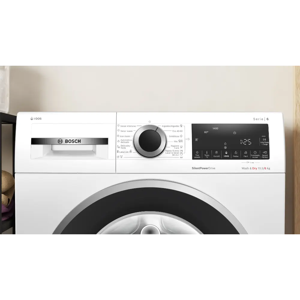 Máquina de Lavar e Secar Roupa Bosch - 10.5|6kg - 1400rpm - Série 6 i-DOS - WNG244A0ES - Image 4