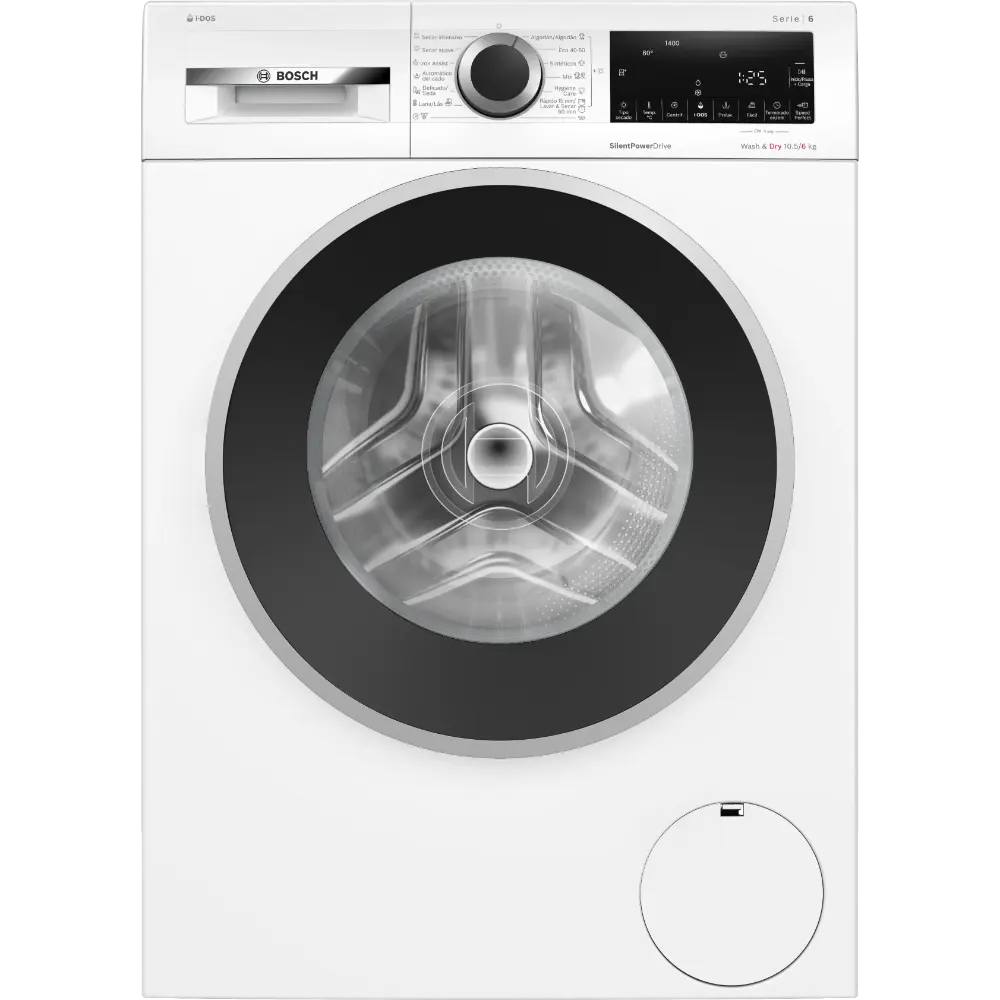 Máquina de Lavar e Secar Roupa Bosch - 10.5|6kg - 1400rpm - Série 6 i-DOS - WNG244A0ES
