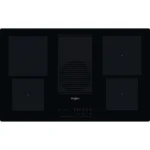 Placa de Indução com Exaustor Integrado  - 83 cm, Elétrica, Vidro Preto