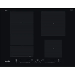 Placa de Indução Whirlpool WF S9365 BF/IXL - 65 cm, Elétrica, Vidro Preto