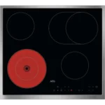 Placas Vitrocerâmica AEG - 60cm - 4 zonas - Moldura Inox - TN64RA06XB